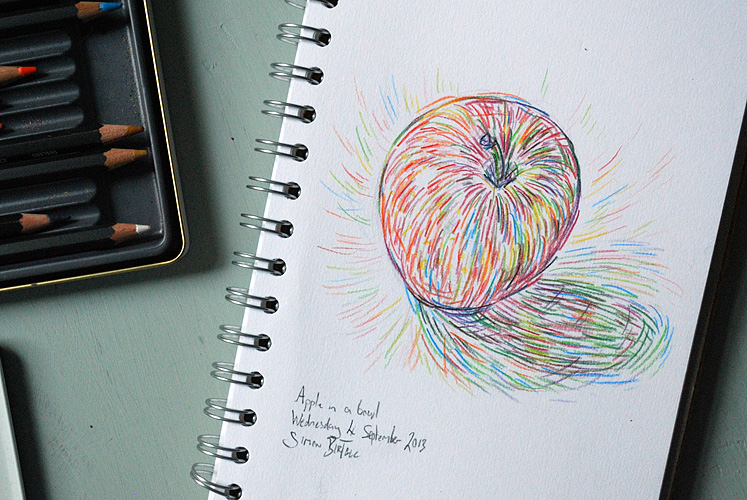 Drawing of an apple